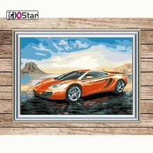 Безрамная суперкар DIY Краска ing по номерам Акриловая Краска на холсте Ручная Краска ed масляная краска ing для домашний декор