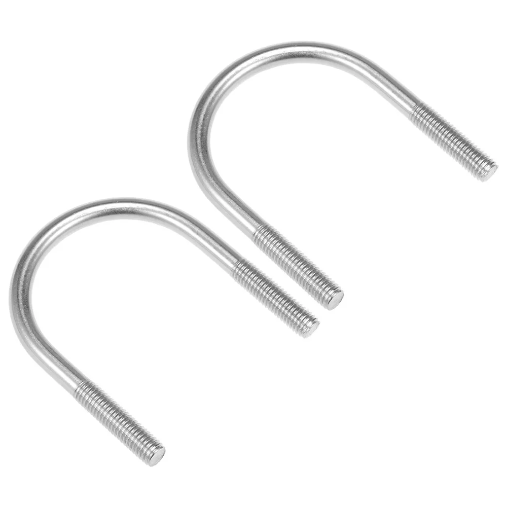 

UXCELL 2Pcs Bolts M8 304 Stainless Steel U-Bolt Fastener For 51/60mm Pipe Diameter Construction And Installation Fasteners