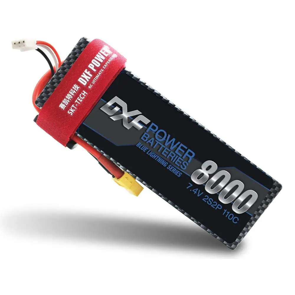 DXF 2S 7,4 V 8000mAh 110C Max220C Lipo аккумулятор RC части с Т-образным штекером удобный для TRX 1/10 автомобильный Дрон Вертолет Лодка FPV