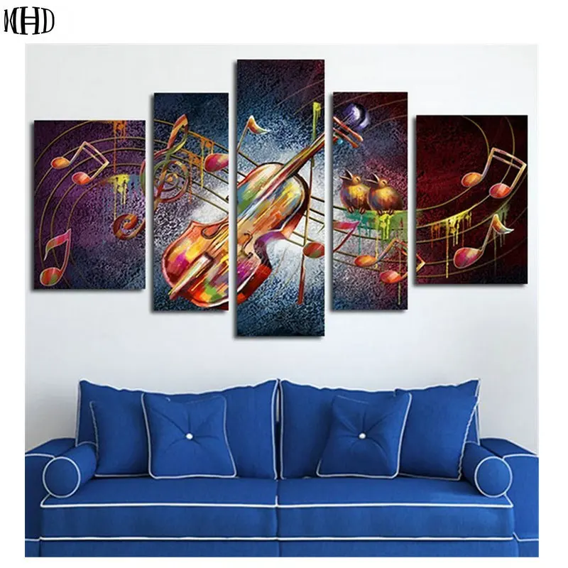 5ps DIY 3D square diamond mosaic guitar pattern full diamond painting cross stitch font b musical