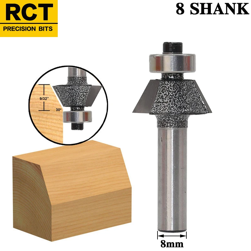Buy 30 Degree Bevel Trim Router Bit 8" Shank from