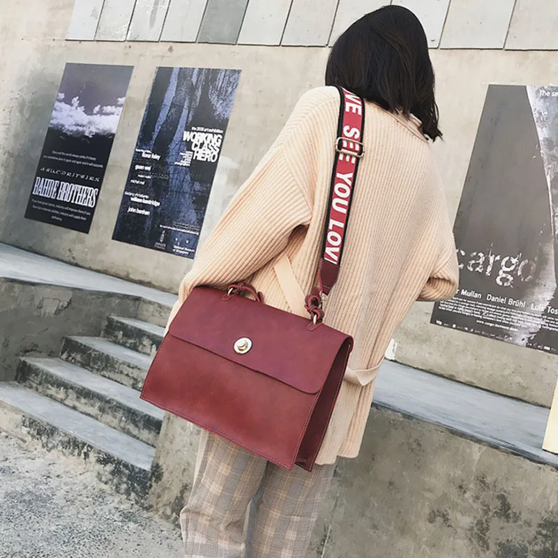 

MSGHER PU Leather Solid Satchels Bag Female Shoulder Bags Girls Messenger Bag Handbag Crossbody Bags for Women 2018 WB1205