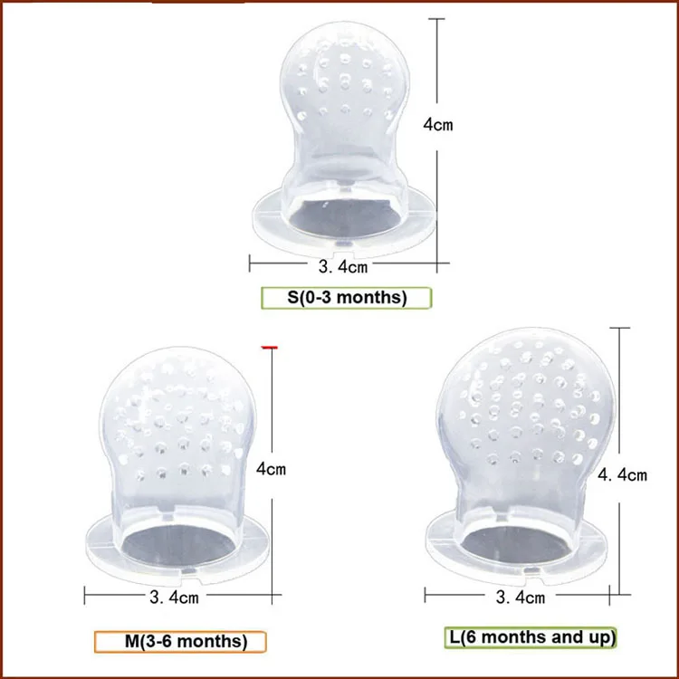 10 шт. силиконовые сетчатый мешок для маленьких Соски свежий Еда молоко Зубастик Feeder Соски S укус мешок 3 размера