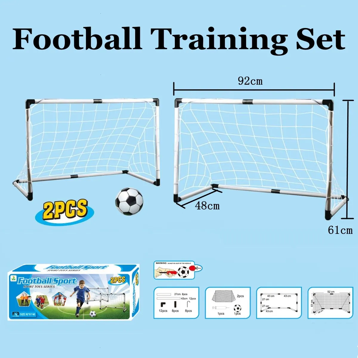 DIY Children Sports Soccer Goals with Soccer Ball 2 in 1 Football