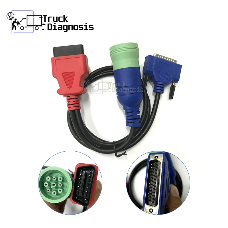 

OBDII and 9-Pin Cable for Protocol Adapter 5 universal Heavy Duty Truck Diagnostic tool scanner