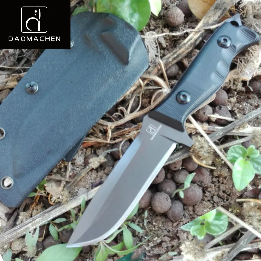

DAOMACHEN fixed blade Knife camping survival Hunting Knife With Imported K sheath G10 Handle Outdoor Knife