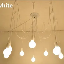 Белого цвета, доступен в 5/6/8 10 светильник s Блеск ретро лампы Эдисона люстра Лофт светильник подвесной светильник паук светильник ресторан склада AC 85 V-260 V