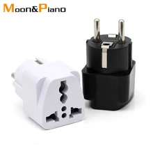 Adaptador de enchufe de la UE europeo Japón China americano Universal UK US AU a EU AC adaptador de corriente de viaje convertidor Cargador eléctrico