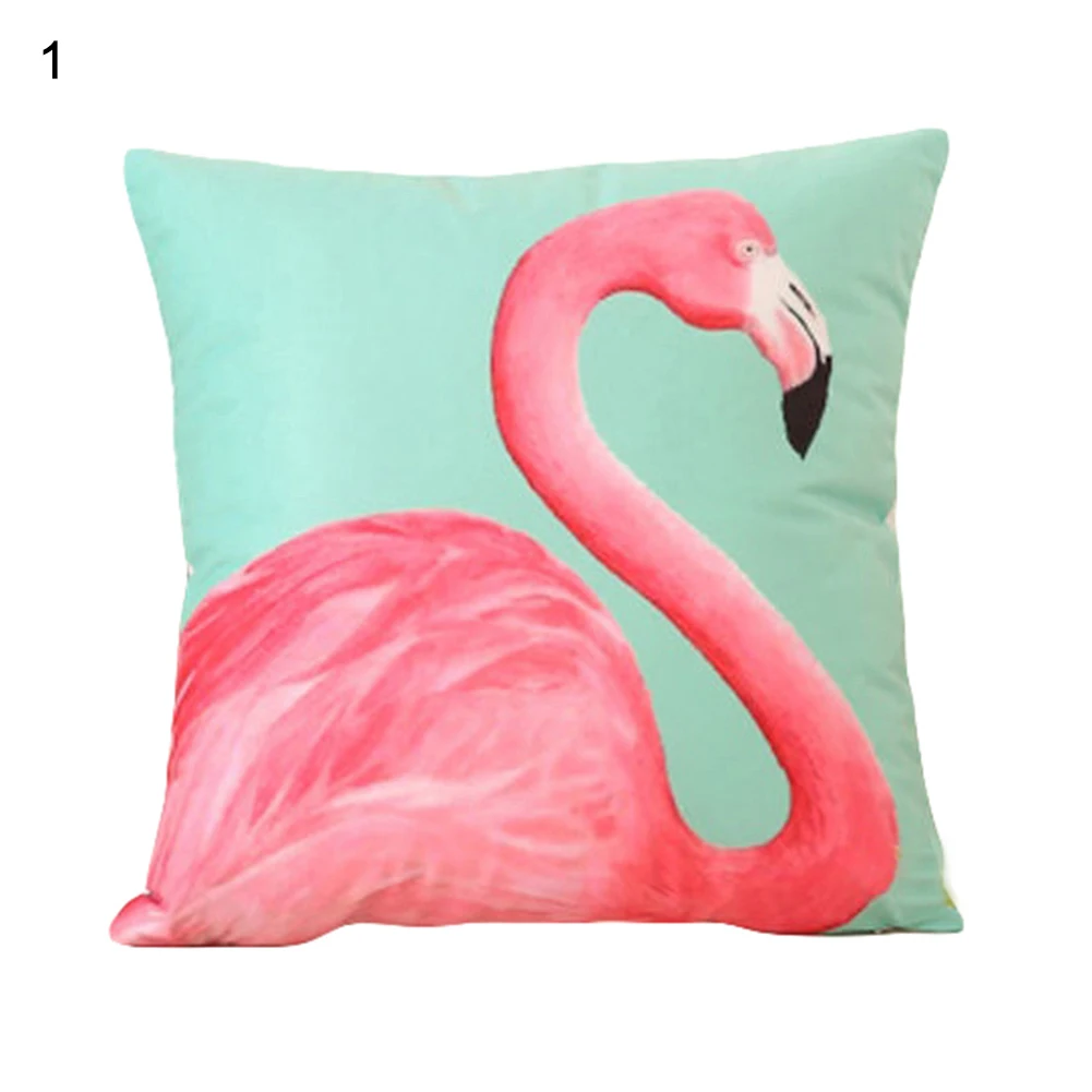 18 дюймов летние Фламинго пледы наволочка для дома подушка - Цвет: 1