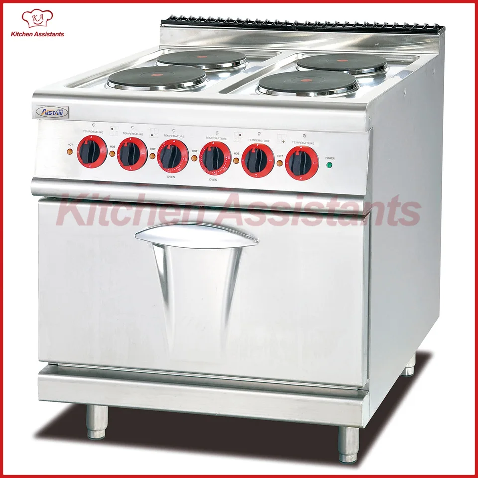 

EH787B vertical commerical electric range with 4 hot plate with oven