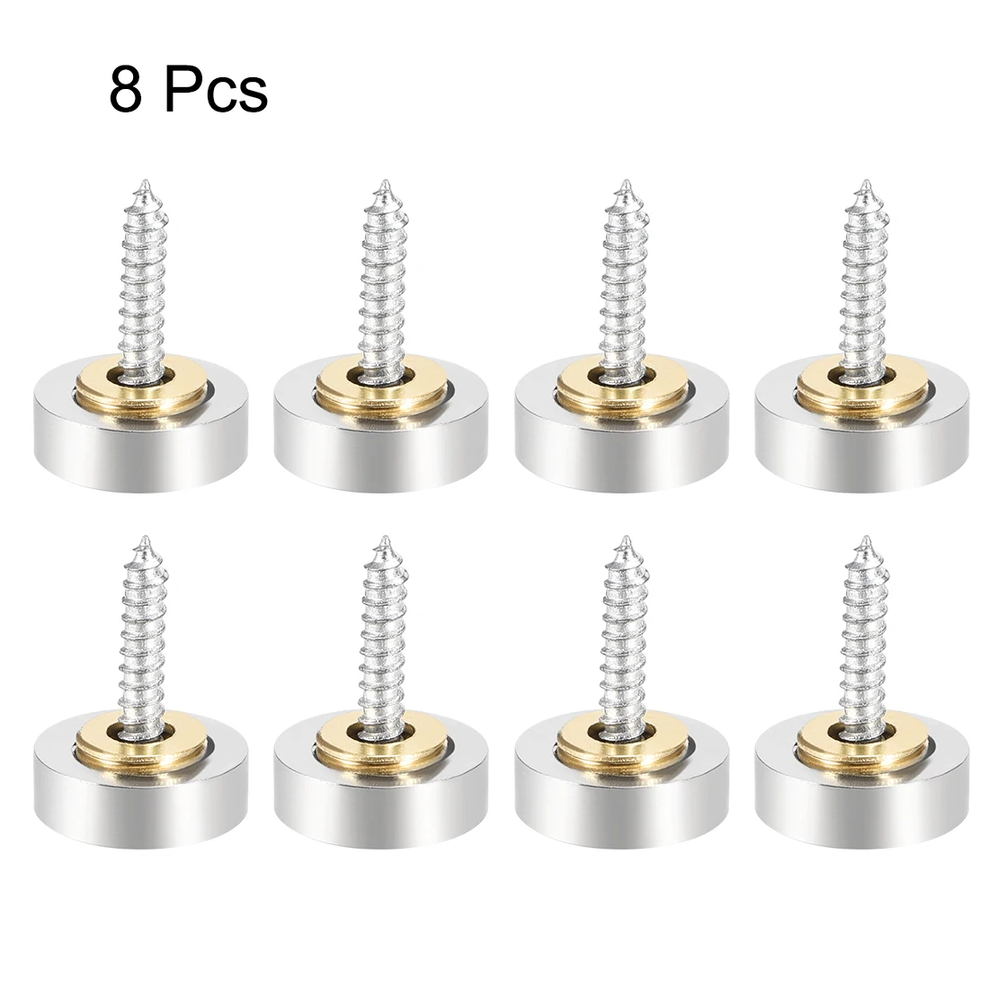 8X Stainless Steel Cap Cover Decorative Mirror Screw be 