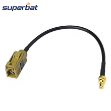 Superbat автомобиль Fakra к SMB Кабель 15 см для XM Sirius коаксиальный спутниковый радио антенный Кабель-адаптер