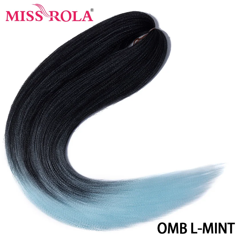 Miss Rola 24 Inches100 g Yaki прямые синтетические волосы для наращивания предварительно растянутые вязанные крючком огромные косы канекалон плетение волос - Цвет: #16