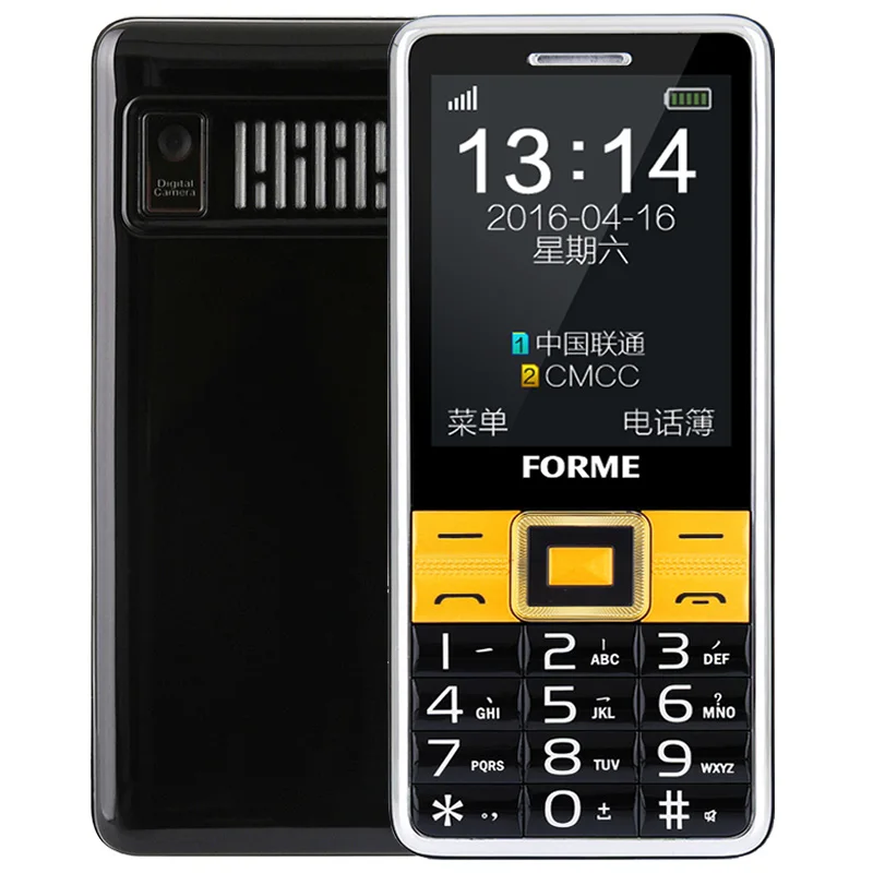 Оригинальный Forme D888 разблокирована старший мобильный телефон Quad Band Gsm бар Dual Sim