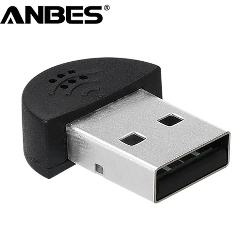 

ANBES Mini USB 2.0 Microphone Super Portable Studio Speech MIC Audio Adapter Driver Free for MSN PC Notebook Lectures Teaching