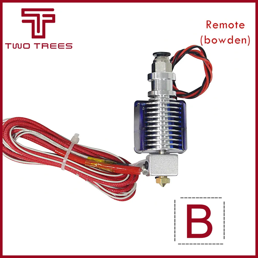 V6 j-головка Hotend экструдер комплект 3D принтеры часть Вентилятор охлаждения кронштейн блок термисторы сопло 0,4 мм 1,75 мм нити Боуден запчасти - Цвет: B-Remote (bowden)