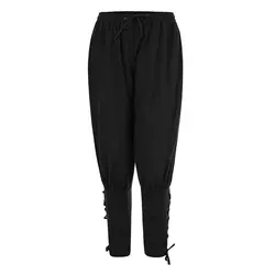 Ботильоны Banded Pants средневековый Викинг навигатор брюки Ренессанс брюки