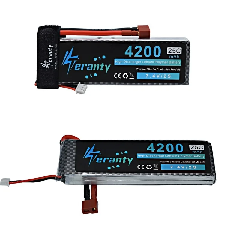 Соединители Tamiya 7,4 V 4200mAh 25C-35C 2S LiPo батарея для RC самолета вертолета автомобиля лодки 2S 4200 mah 7,4 V Lipo батарея T XT60