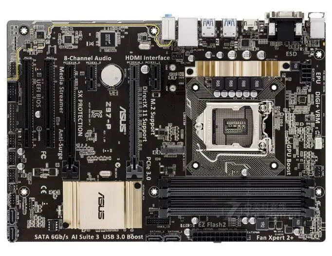 Socket LGA 1150 для ASUS Z97-P оригинал используется настольных ПК Intel Z97 материнская плата
