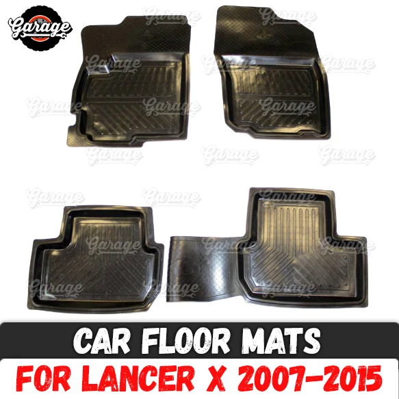 

Car floor mats for Mitsubishi Lancer X 2007-2015 rubber 1 set / 4 pcs or 2 pcs accessories protect of carpet car styling