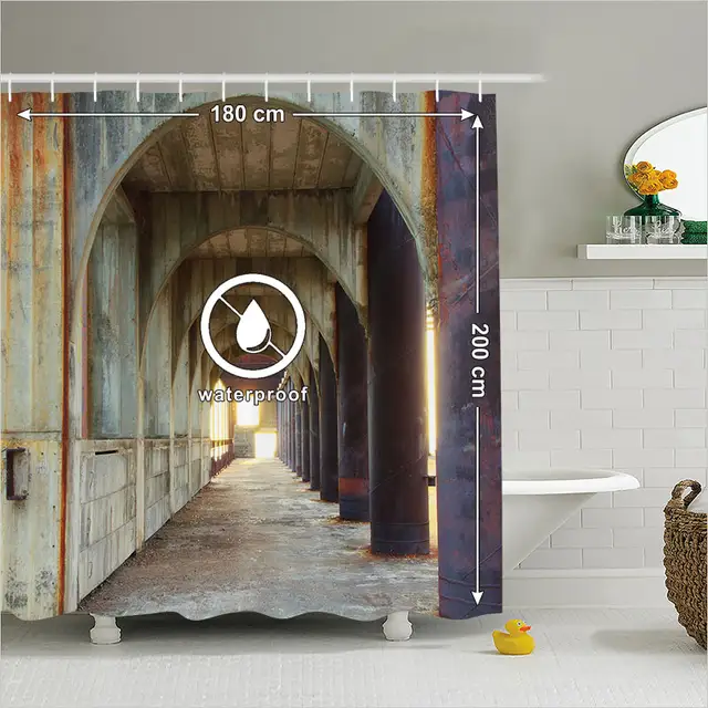 Fabric Shower Curtain Vintage Bathroom Accessories Corridors Fabric Shower Curtain Vintage Bathroom