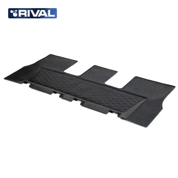 

For Hyundai Santa Fe IV (7 seats) 2018-> Mat in the salon for 3rd row (1 pcs) polyurethane [Rival 12306009]