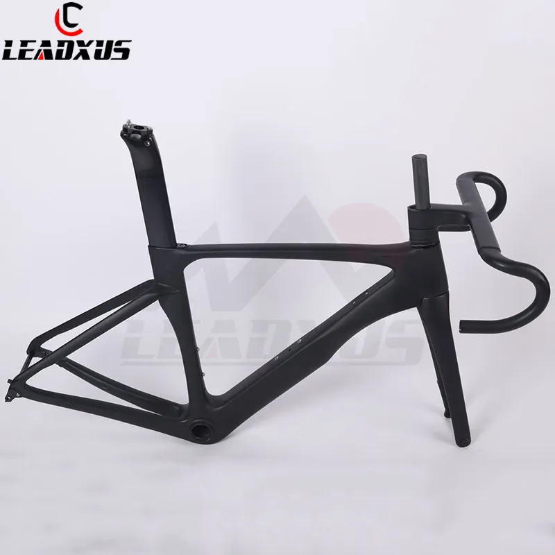 Discount LEADXUS 2019 Newest CLR350X Disc Brakes Aero Carbon Fiber Racing Bicycle Frame Road Aero Racing Bike Frame 46/49/52/54/56/58cm 1