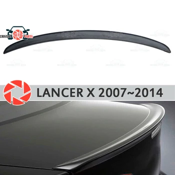 

Lip spoiler for Mitsubishi Lancer X 2007-2014 plastic ABS decoration trunk door accessories protection car styling molding