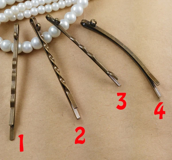 

10pcs 4 types Flower Tray Welding ring Copper with Antique Bronze filigree Barrettes zakka Vintage clamp Hairpin clips parts
