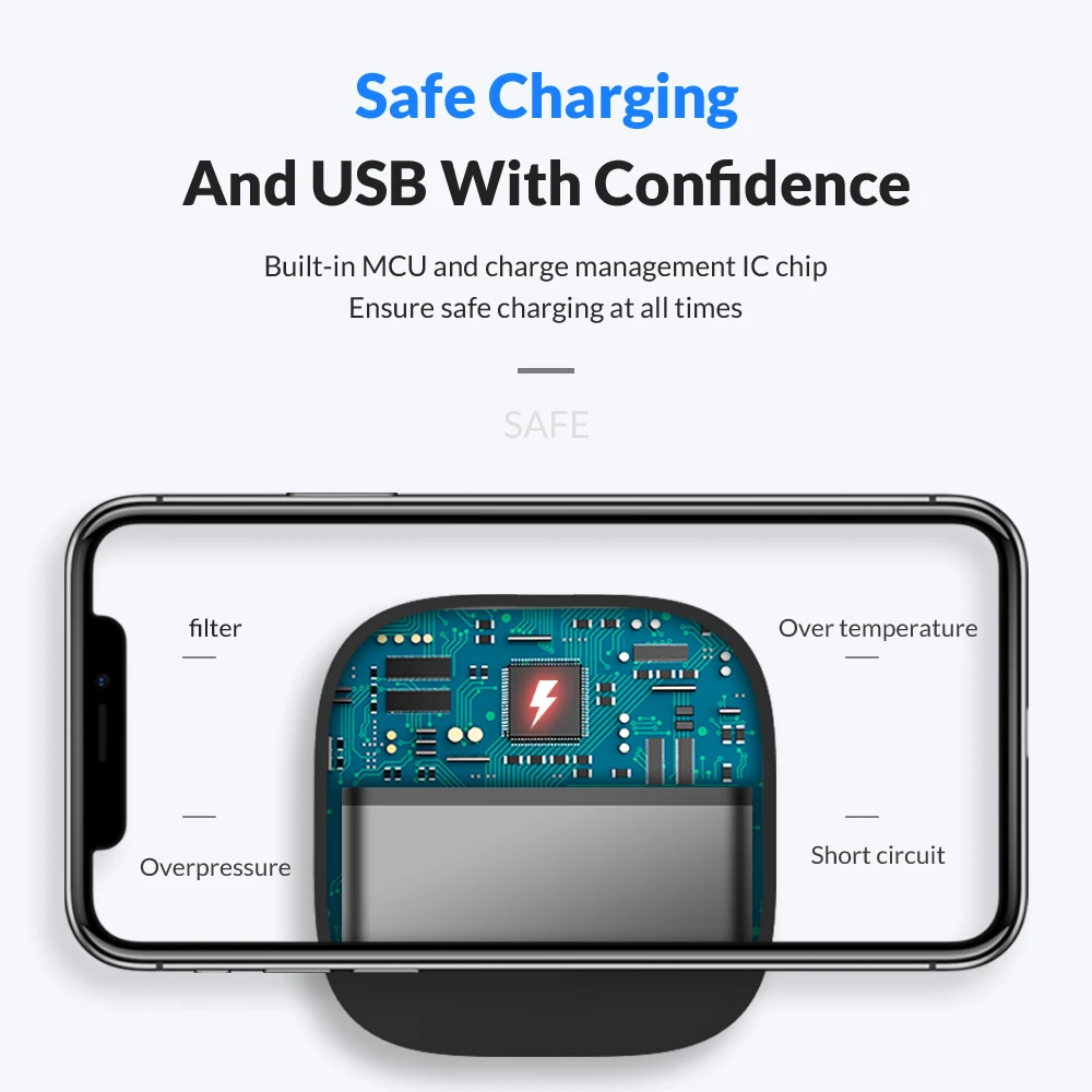 TOPK mini power Bank 1000 мАч 2 usb порта портативное Внешнее зарядное устройство для Xiaomi Mi9