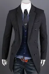 2014 новые осенние и зимние мужские штормовка корейской версии Тонкий товары высокого качества шерстяные Мода
