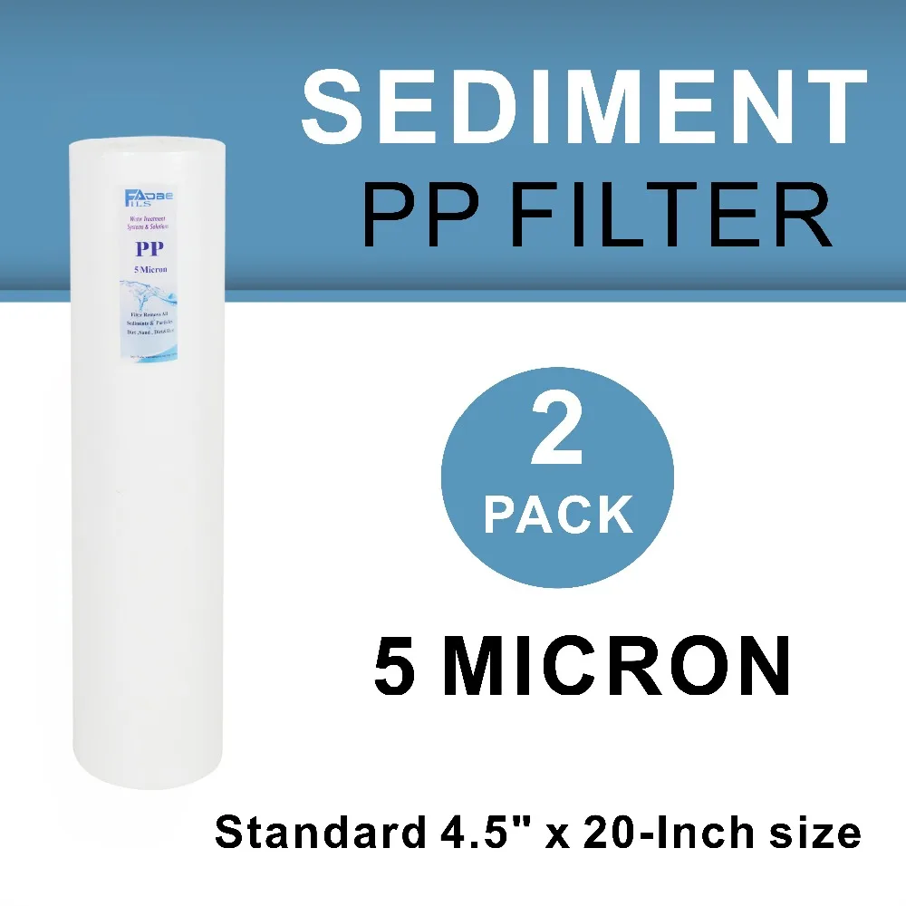 

5micron PP20BB Big Blue Whole house Sediment Water Filter 4.5" x 20" (2 PACK)
