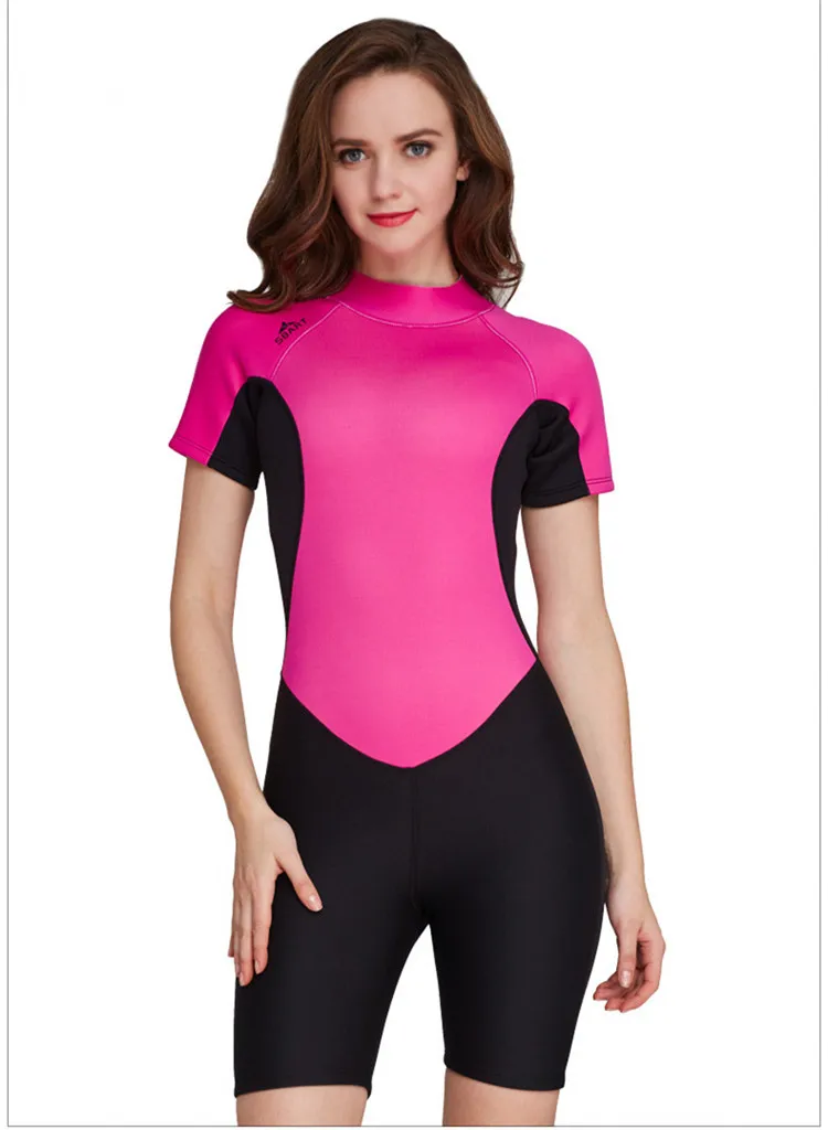 Мужская Женская одежда с коротким рукавом Солнцезащитный купальник Rashguard для женщин и мужчин Подводное серфинг, Ныряние плавательный костюм Цельный 2 мм неопреновый гидрокостюм