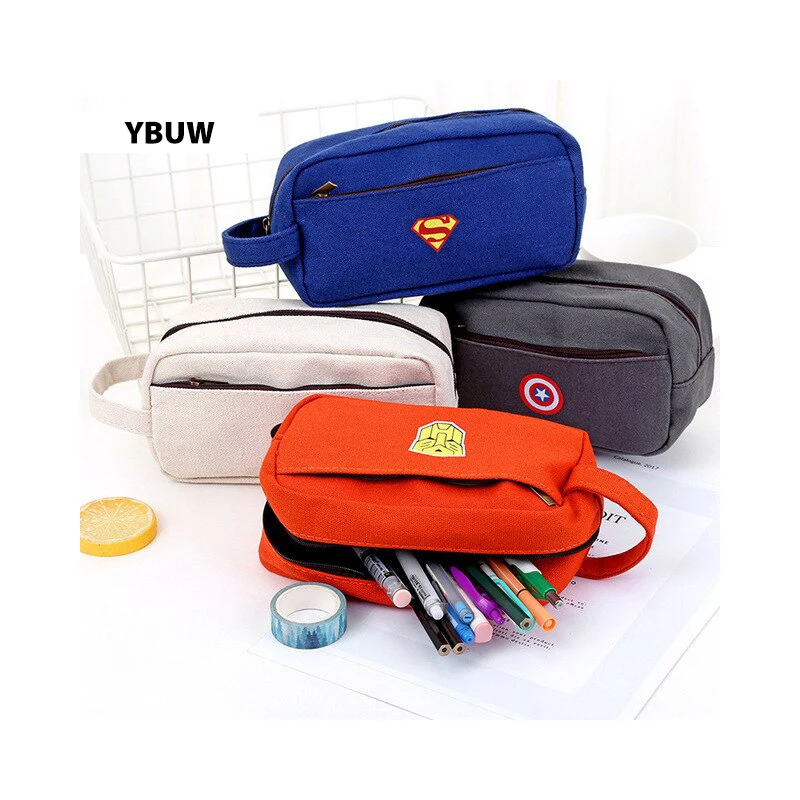 SQUMIDER-Superhero-Canvas-Pencil-Case-Creative-Large-Capacity-Side-Open-Zipper-Pencil-Bag-School-Stationery_4