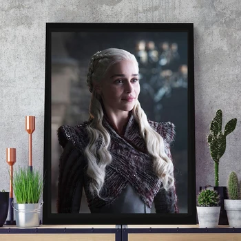 

Daenerys Targaryen Poster Game of Thrones Season 8 Paintings On Canvas Modern Art Decorative Wall Pictures Home Decoration