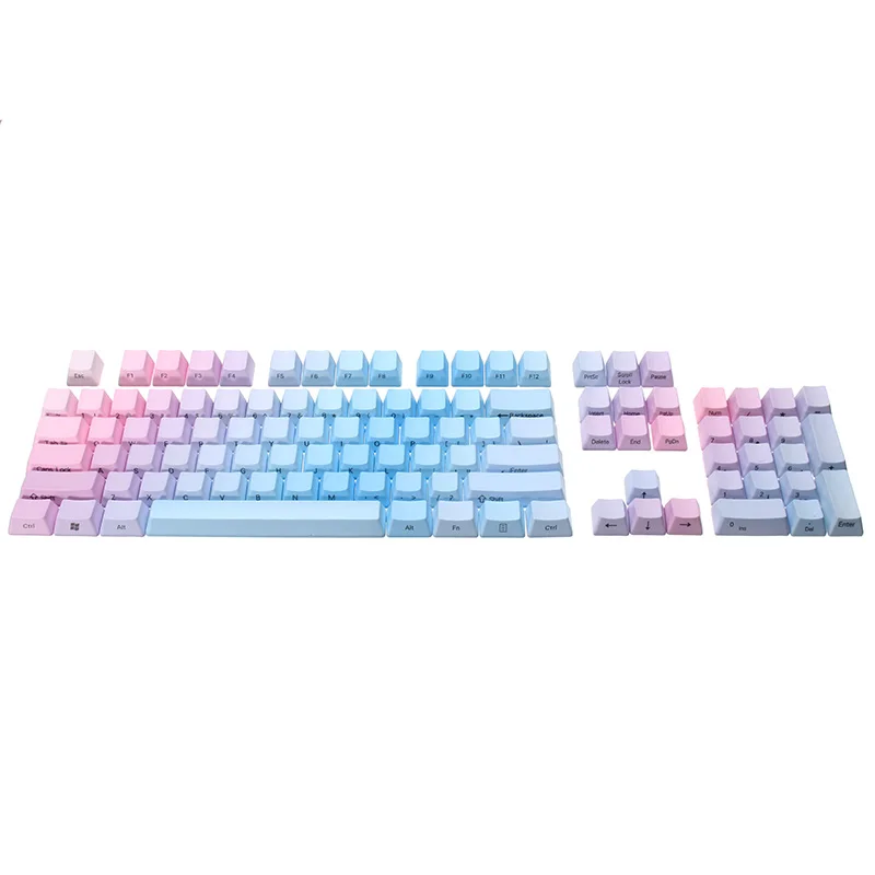 

104 Keys PBT Keycaps Side Printed Rainbow OEM Profile Thick Mechanical Keyboard Key Caps for Cherry MX Switches for FILCO