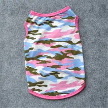 Камуфляжная футболка из чистого хлопка Мопс Одежда для собак маленькая собака новейшая рубашка военная одежда для кошек Чихуахуа костюм Йоркширский е