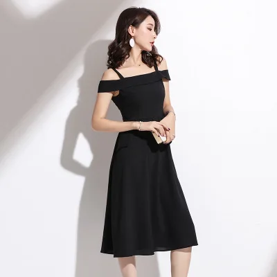 

2018 new black Women's fashion is elegant elegant dress