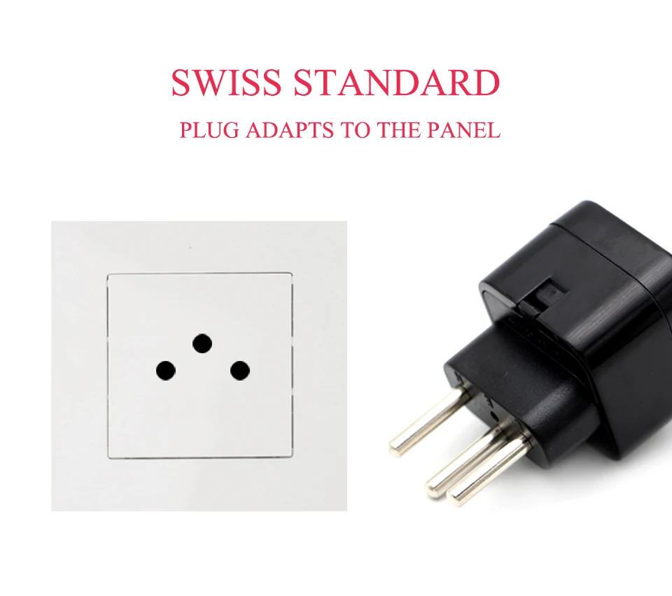 USAUUKEU to Swiss Adaptor Swiss plug Travel Converter Adapter Household Plugs Power Adapter charger Swiss tourism conversion (2)