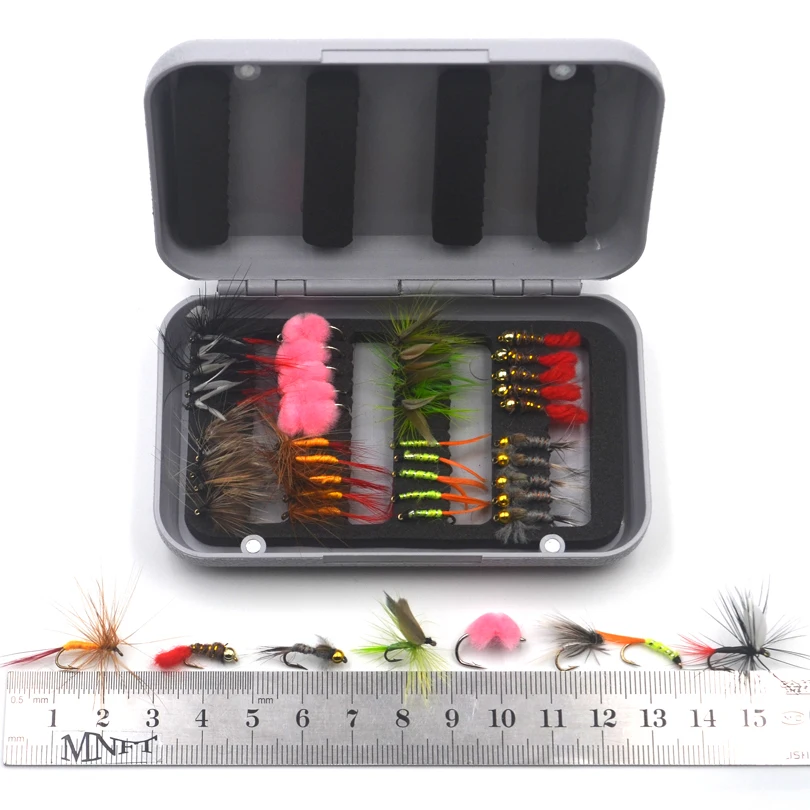 MNFT Fly Fishing Flies gold Trout Flies fly fishing insects Mixed Artificial Bait Variety of Fake Lure 5640Pcs Set Box (6)