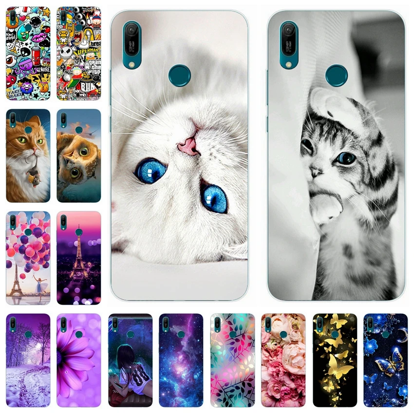

Silicone Cover for Huawei Y6 pro 2019 Case Cute Soft Phone Case For Huawei Y6 Prime 2019 MRD-LX1 MRD-LX1F Y6 2019 Case