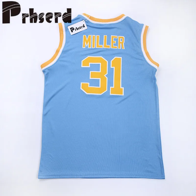 Mens 31 Reggie Miller College Embroidered Throwback Basketball Jerseysbasketball jersey