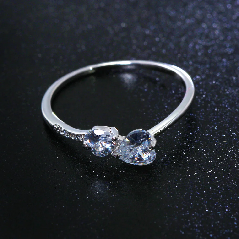 DreamCarnival 1989 Small Petite Midi Ring Lover Jewelry AAA Cubic Zircon Stones Women Fashion Engagement Valentine Rings R28025