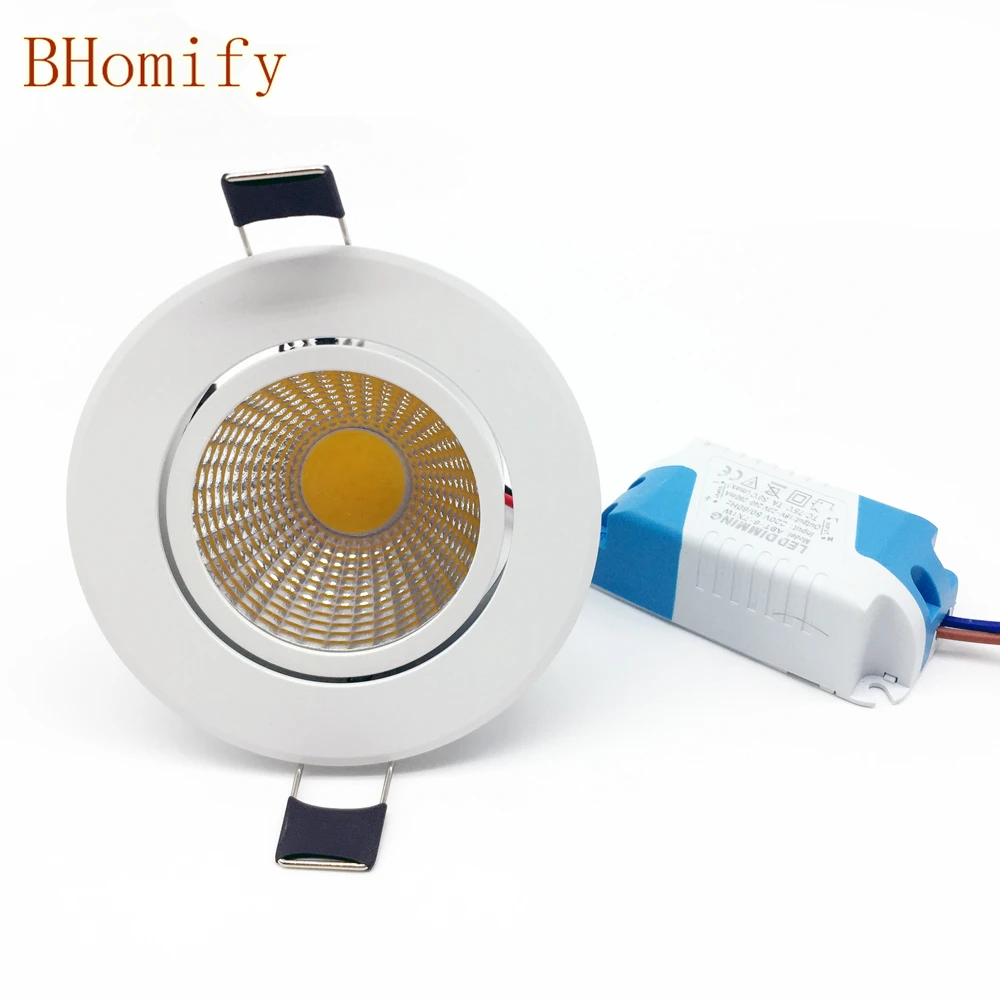 

Dimmable Led downlight light COB Ceiling Spot Light 3w 5w 7w 12w AC110V/220V AV85-265V ceiling recessed Lights Indoor Light