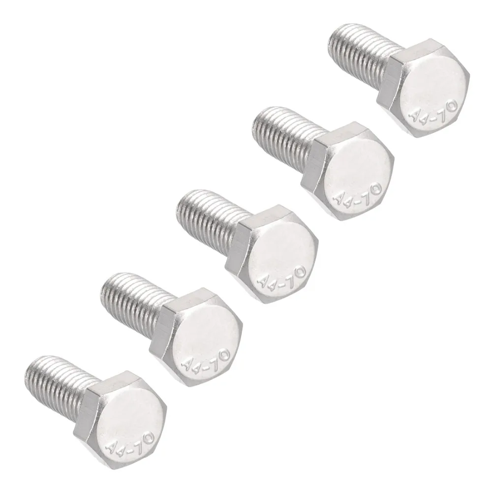 

UXCELL 5Pcs Bolts M8 Thread 20/30mm 304 Stainless Steel Hex Head Screw Bolts Fastener Fixing Component Industrial Hardware Bolt