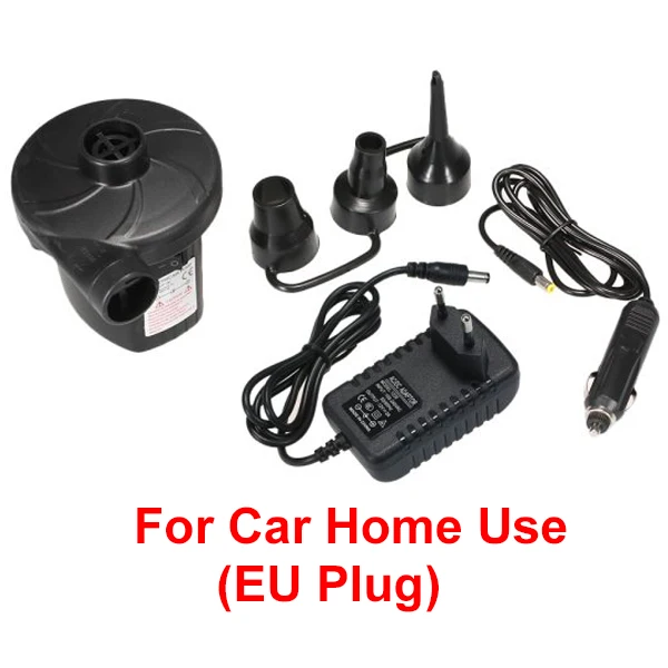 EU Plug Надувной насос, электрический надувной матрас, насос для кемпинга, автомобильный воздушный компрессор, портативный насос для быстрого наполнения, воздушный насос для домашнего использования автомобиля - Название цвета: EU Plug