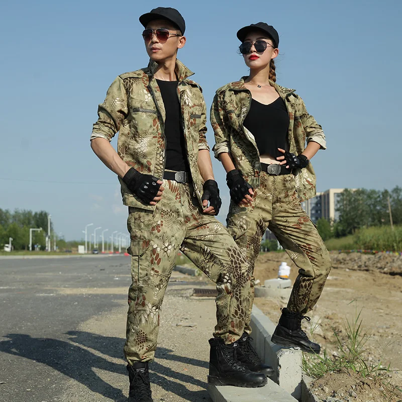 Военная форма спецназ открытый Камуфляжный костюм Тренировочный CS Боевая охотничья одежда куртка с длинными рукавами+ брюки для мужчин и женщин