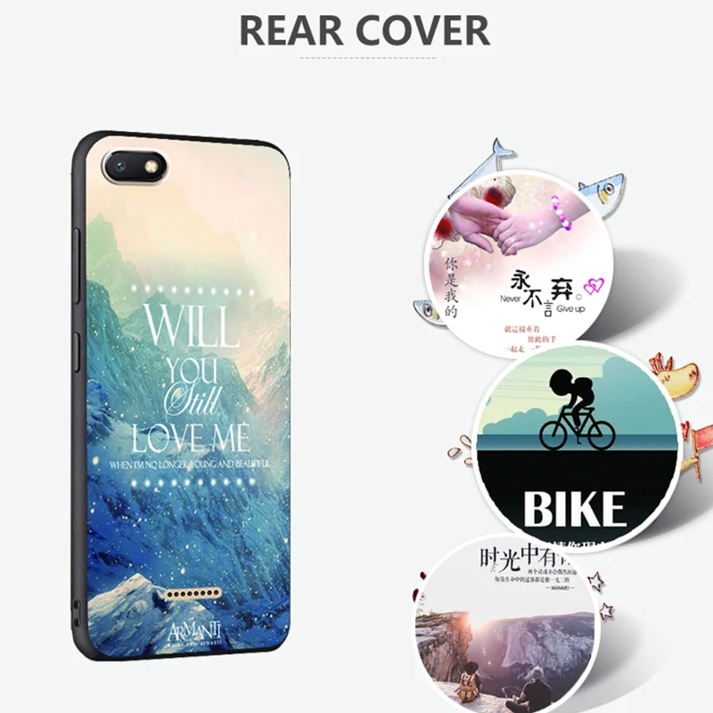 Xiaomi Redmi 6a Case Original Cover for Xiaomi Redmi 6a Case Bag Redmi 6a Cover Skin Wolf Fish Skull Fundas 100% 3
