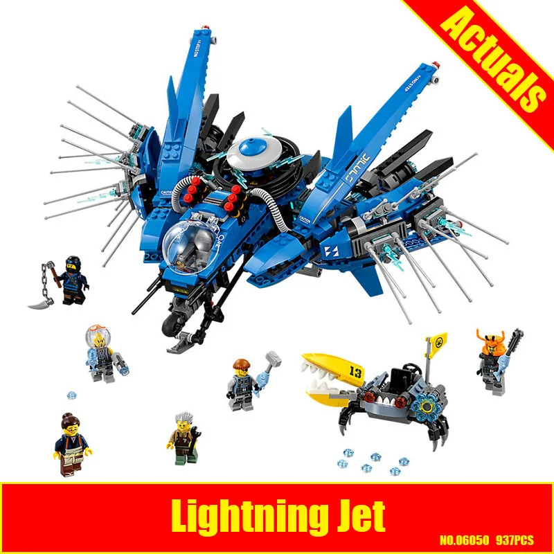 

Compatible Legoe Ninjagoes 70614 Lepin 06050 937pcs Ninjago Lightning Jet Figure building blocks Bricks toys for children