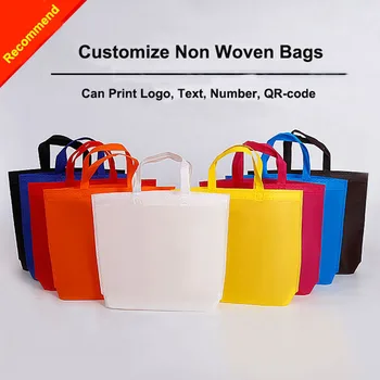 

500pcs/lot Custom Logo Reusable Green Non Woven Fabric Shopping Bag without Sides Fashionable Non Woven Tote Bag for Gifts Shoes